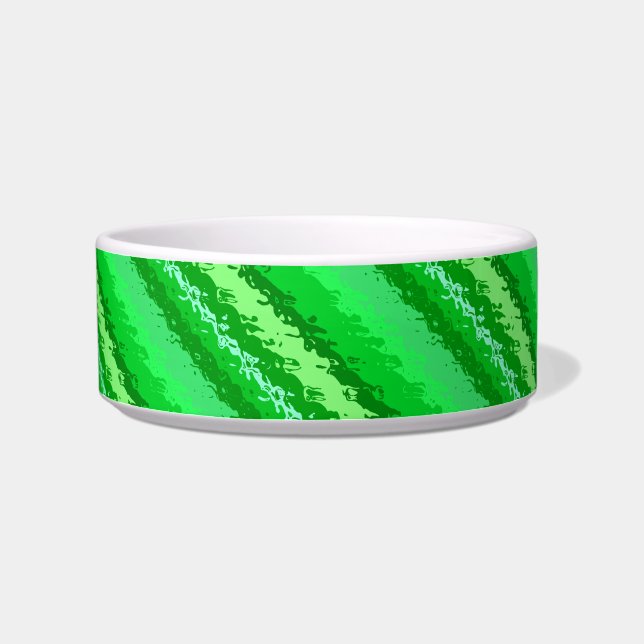 Streifen aus Glas - Smaragdgrün Napf (Links)