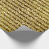 Streifen aus Gold Glitzer Geschenkpapier (Ecke)