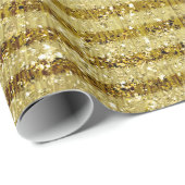 Streifen aus Gold Glitzer Geschenkpapier (Rolleneckpunkt)