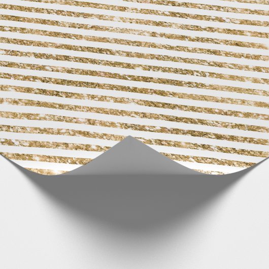Streifen aus Gold Glitzer Geschenkpapier (Ecke)