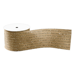 Streifen aus Gold Glitzer Ripsband