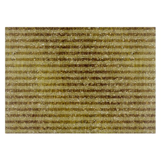 Streifen aus Gold Glitzer Schneidebrett (Vorderseite)