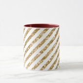 Streifen aus Gold Glitzer Tasse (Zentrum)