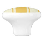 Streifen aus Gold und Creme Keramikknauf (Seitenansicht)