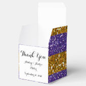 Streifen aus Gold und Lila Glitzer Geschenkschachtel (Geöffnet)