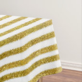Streifen aus Gold und Weiß Tischdecke (Beispiel)