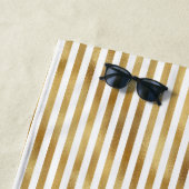 Streifen aus Goldcreme Strandtuch (Beispiel)
