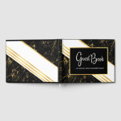 Streifen aus goldfarbenem Marmor, typografisch sch Gästebuch (Voll)