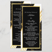 Streifen aus goldfarbenem Marmor, typografisch sch Programm (Vorne/Hinten)