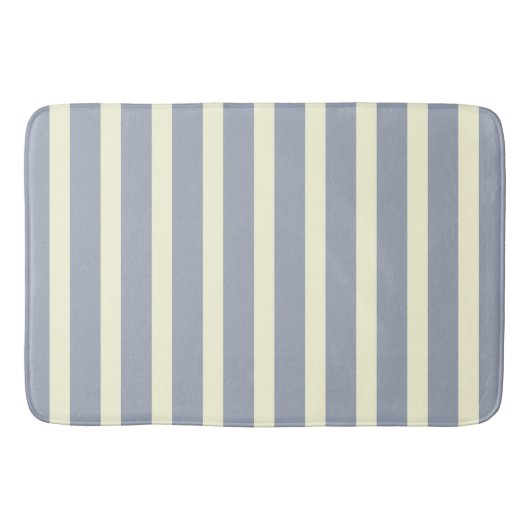 Streifen aus Grau und Creme Badematte (Vorderseite)
