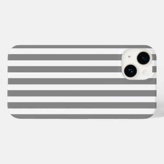 Streifen aus grauem und weißem Süßstoff Case-Mate iPhone Hülle (Rückseite (Horizontal))