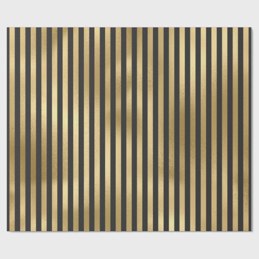 Streifen aus grauen und goldenen Streifen Geschenkpapier (Flach)