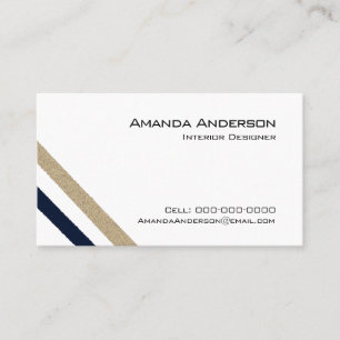 Streifen aus Navy/Beige Visitenkarte