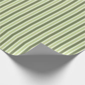 Streifen aus Olivenbäumen und weißem Süßholz Geschenkpapier (Ecke)