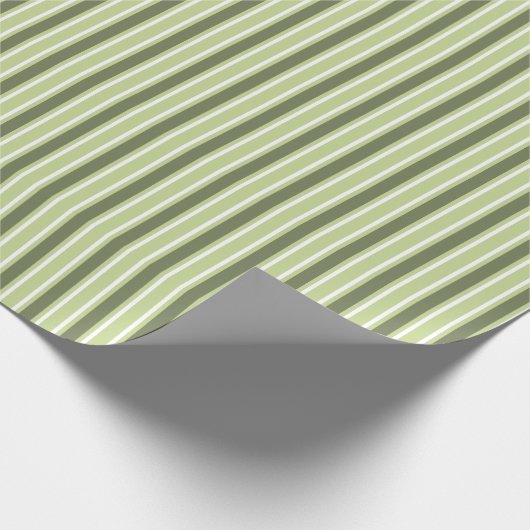 Streifen aus Olivenbäumen und weißem Süßholz Geschenkpapier (Ecke)