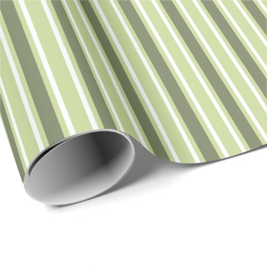 Streifen aus Olivenbäumen und weißem Süßholz Geschenkpapier (Rolleneckpunkt)