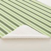 Streifen aus Olivenbäumen und weißem Süßholz Sherpadecke (3/4)