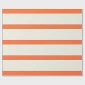Streifen aus Orange und Weißcreme Geschenkpapier (Flach)