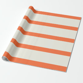 Streifen aus Orange und Weißcreme Geschenkpapier