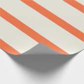 Streifen aus Orange und Weißcreme Geschenkpapier (Ecke)