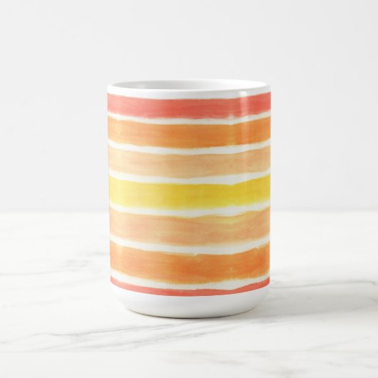 Streifen aus Orangencreme Kaffeetasse (Mittel)