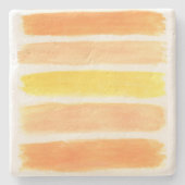 Streifen aus Orangencreme Steinuntersetzer (Vorderseite)