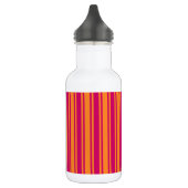 Streifen aus rosa und orangefarbenen Süßigkeiten Edelstahlflasche (Links)