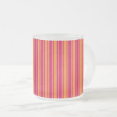 Streifen aus rosa und orangefarbenen Süßigkeiten Mattglastasse (VorderseiteRechts)