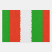 Streifen aus rotem, grünem und weißem Zement Geschenkpapier Set (Vorderseite 3)