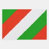 Streifen aus rotem, grünem und weißem Zement Geschenkpapier Set (Vorderseite 2)