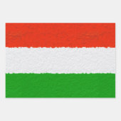 Streifen aus rotem, grünem und weißem Zement Geschenkpapier Set (Vorderseite)