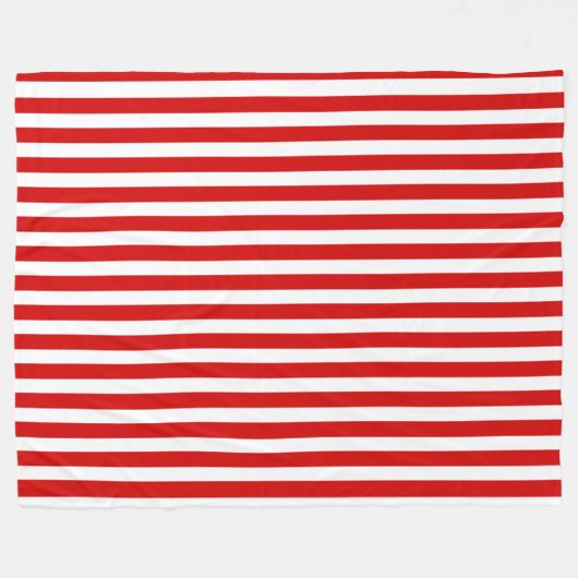 Streifen aus rotem und weißem Süßigkeiten Fleecedecke (Vorderseite (Horizontal))