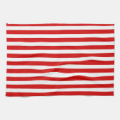 Streifen aus rotem und weißem Süßigkeiten Geschirrtuch (Horizontal)