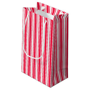 Streifen aus rotem und weißem Süßigkeiten Kleine Geschenktüte