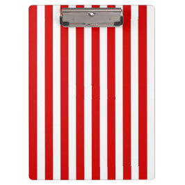 Streifen aus rotem und weißem Süßigkeiten Klemmbrett