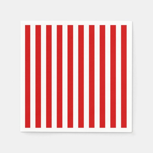 Streifen aus rotem und weißem Süßigkeiten Serviette (Vorderseite)