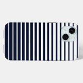 Streifen aus Schwarz-Weiß-Monogramm Case-Mate iPhone Hülle (Rückseite (Horizontal))