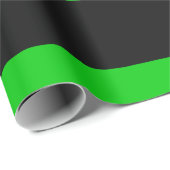 Streifen aus schwarzem und grünem Bleistift Geschenkpapier (Rolleneckpunkt)