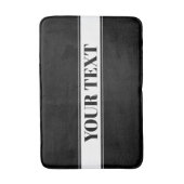 Streifen aus schwarzem und weißem Individuelle Nam Badematte (Vorderseite Vertikal)