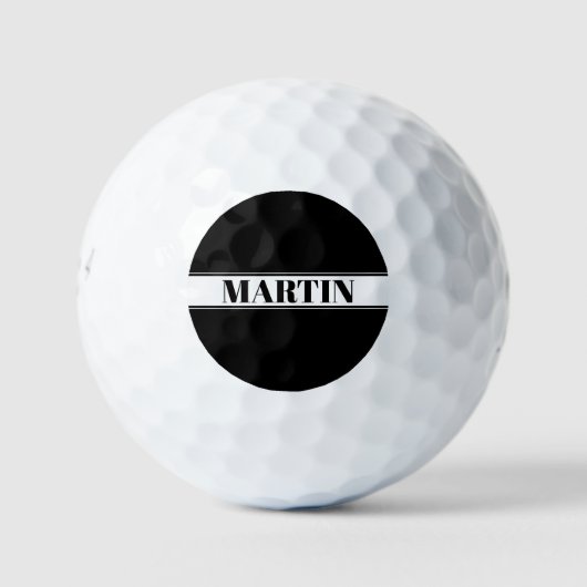 Streifen aus schwarzem und weißem Individuelle Nam Golfball (Vorderseite)