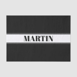 Streifen aus schwarzem und weißem Individuelle Nam Seidenpapier