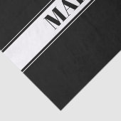 Streifen aus schwarzem und weißem Individuelle Nam Seidenpapier (Ausschnitt)