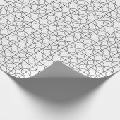 Streifen aus schwarzen und weißen Kreisen Geschenkpapier (Ecke)