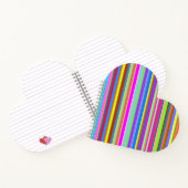 Streifen aus verschiedenen Farben herz geformt Not Notizblock (Innenseite)