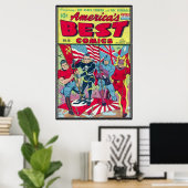 Streifen aus Vintagem Comic - Poster (Heimbüro)