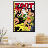 Streifen aus Vintagem Comic - Poster (Küche)