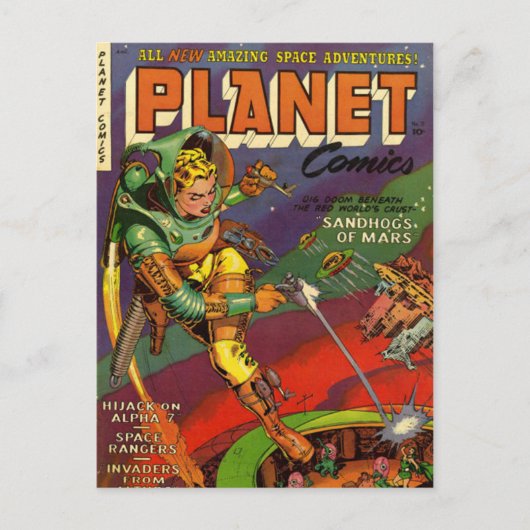 Streifen aus Vintagem Comic - Postkarte (Vorderseite)