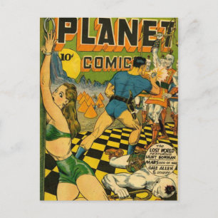 Streifen aus Vintagem Comic - Postkarte