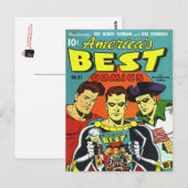Streifen aus Vintagem Comic - Postkarte (Vorne/Hinten)