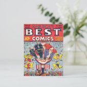 Streifen aus Vintagem Comic - Postkarte (Stehend Vorderseite)